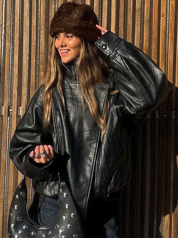 Chaqueta Leather Statement Black