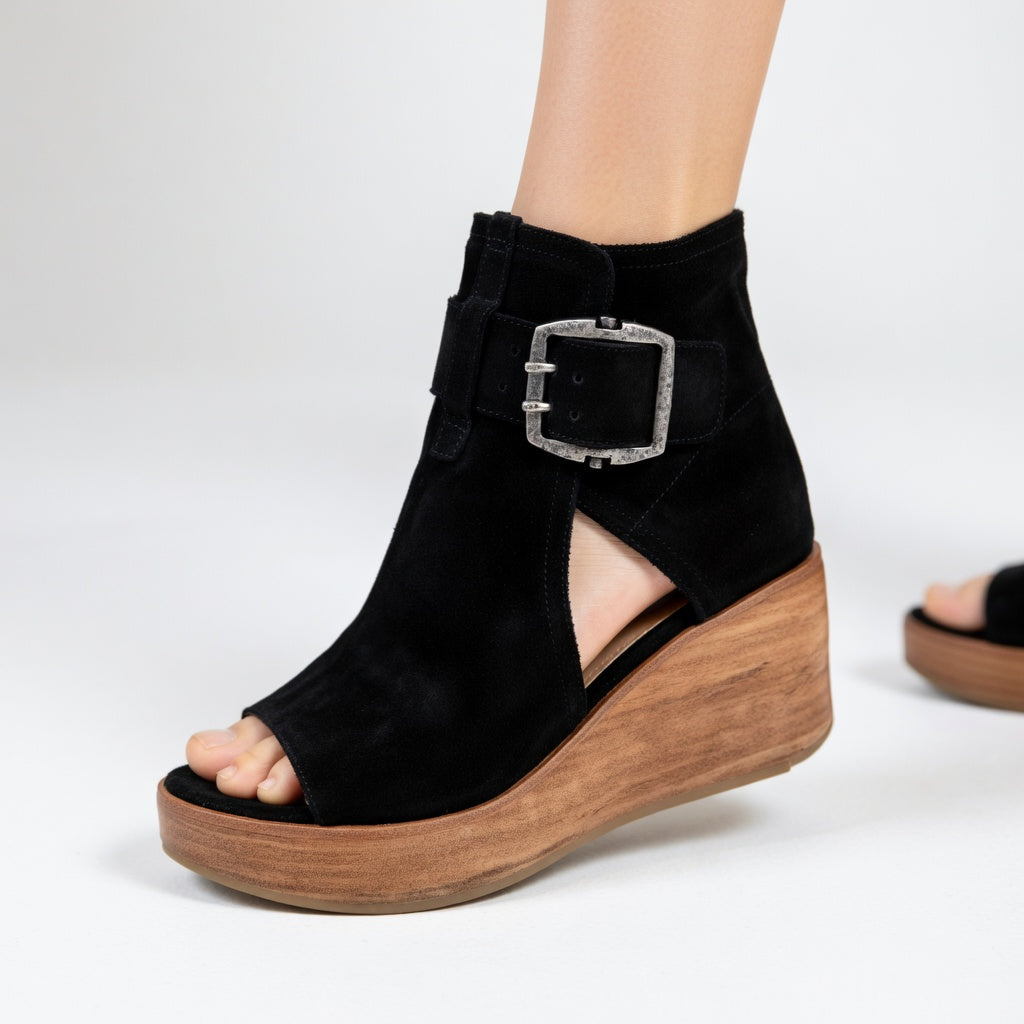Orélisse™ — Botines con cuña y punta abierta de estilo moderno