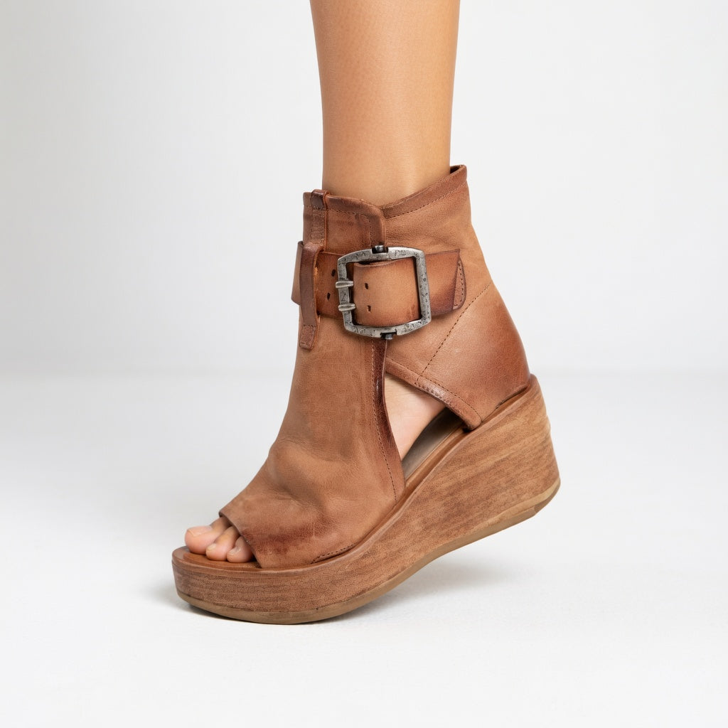 Orélisse™ — Botines con cuña y punta abierta de estilo moderno