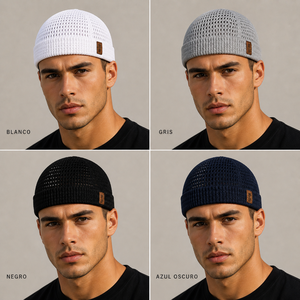 Gorra ligera de malla transpirable sin visera