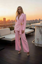 Conjunto Blazer & Wide Pants Sky Elegance