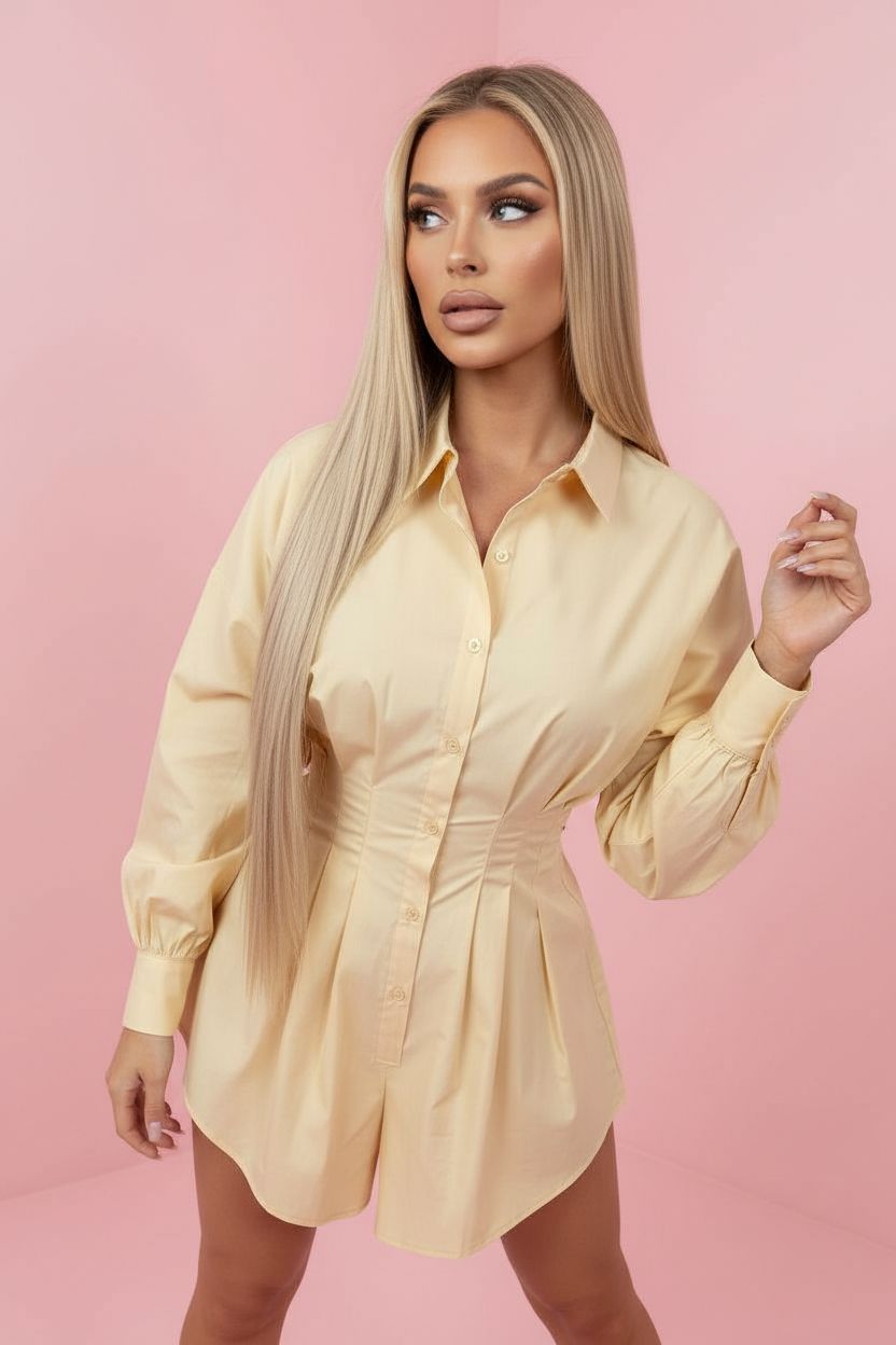 Vestido Camisero Rosa Aura