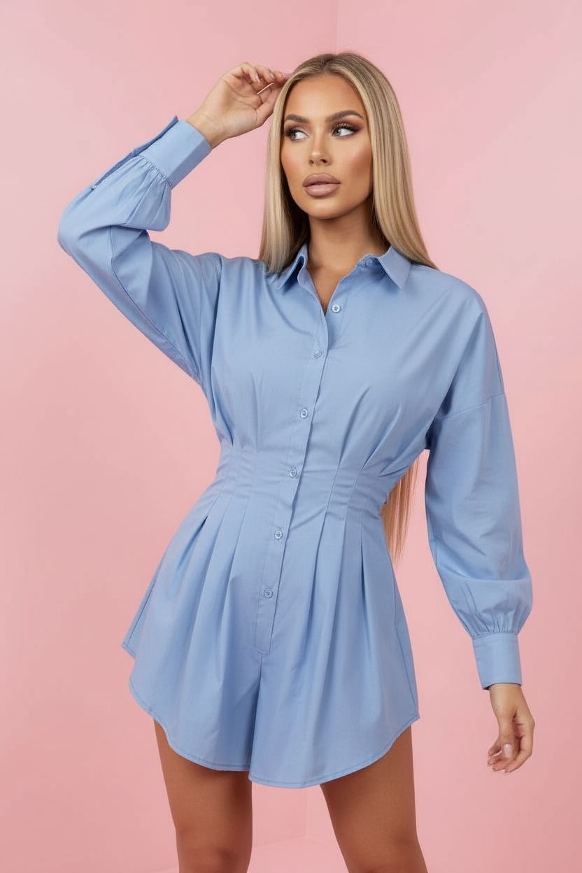 Vestido Camisero Rosa Aura