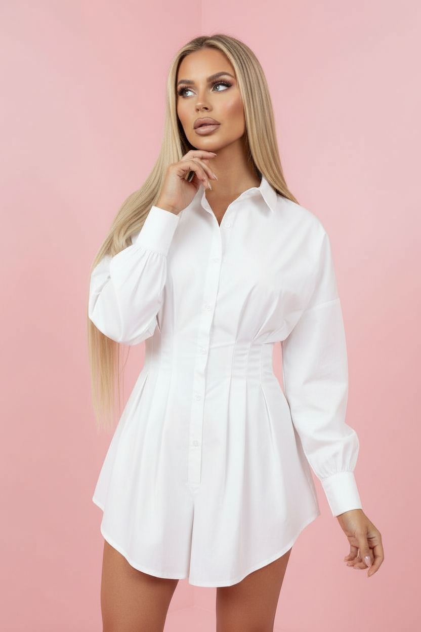 Vestido Camisero Rosa Aura