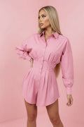 Vestido Camisero Rosa Aura