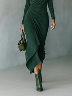 Vestido Elena Draped Elegance