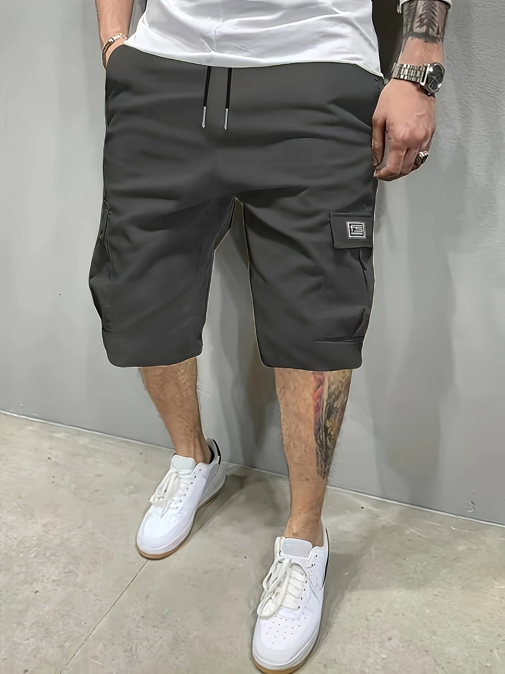 Pantalones cortos cargo para hombre
