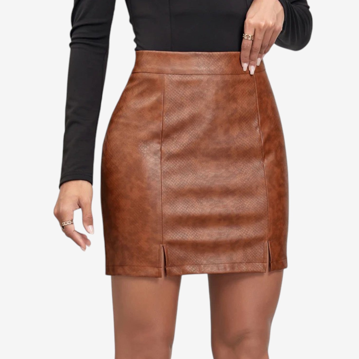 Falda Valeria Leather Chic