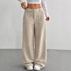 Pantalón Wide Corduroy Sand