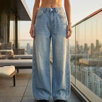 Jeans Wide Sparkle Blue
