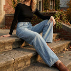 Jeans Wide Sparkle Blue