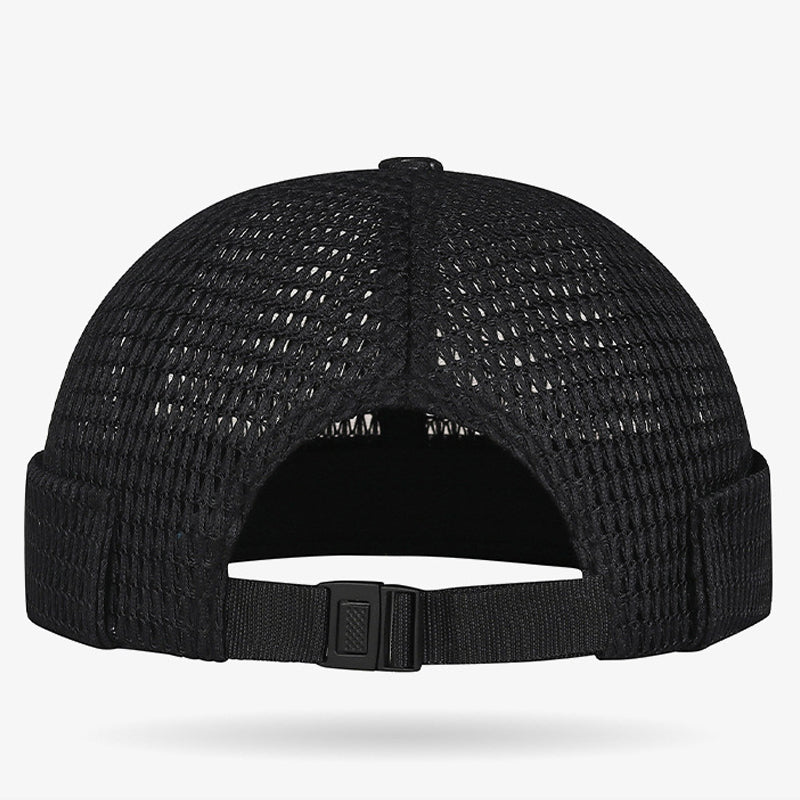 Gorra ligera de malla transpirable sin visera