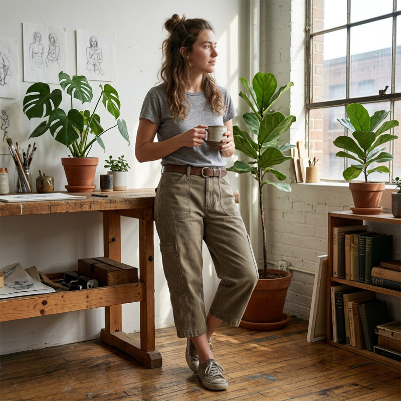 Pantalón Cargo Capri Unisex